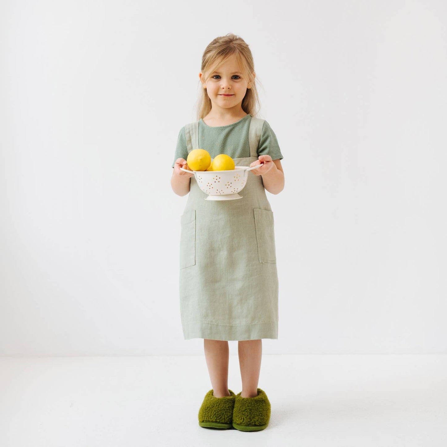 Kids Linen Pinafore Apron in Various Colors