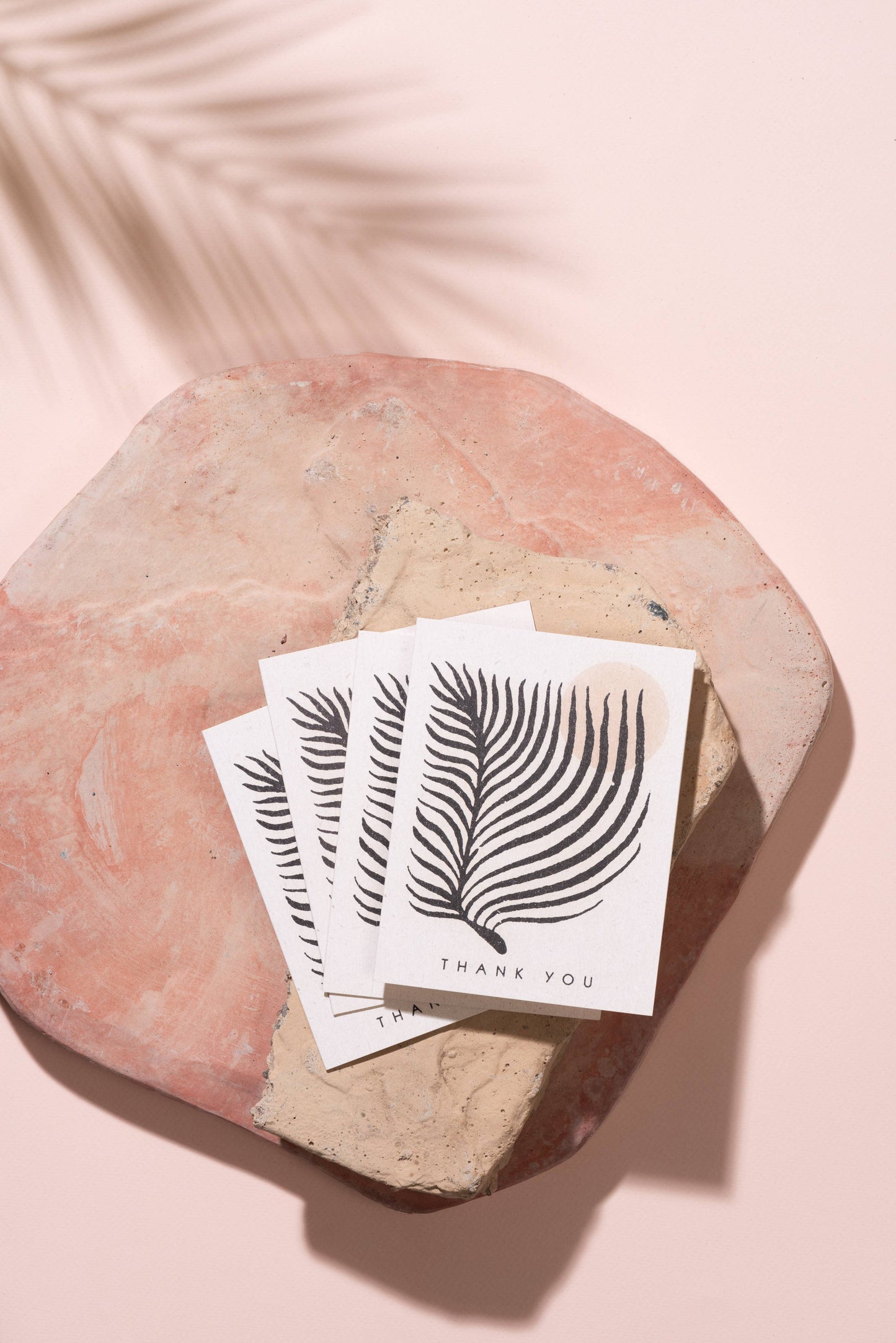 Palm Sun thank you greeting card