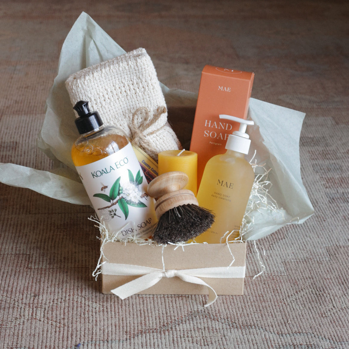 Curated Gift Basket, Gift Bundle, European, Candles, Linens